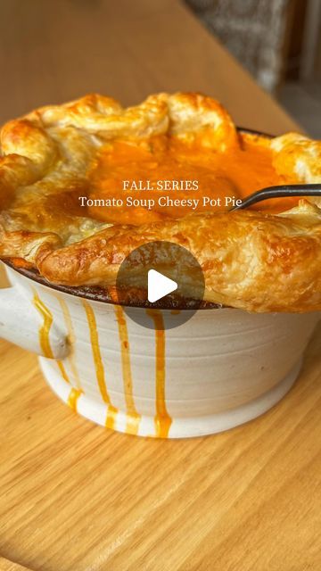 Garianne Gagliardi on Instagram: "✨🍂FALL SERIES🍂✨

Proud of this one… Tomato Soup Pot Pie might be the only way I eat tomato soup from here on out🧈🥧🍅 Creamy, silky soup loaded with cheese and topped with a flaky, buttery crust! Here’s what you need..

Tomato Soup Pot Pie:
* 2 tbsp unsalted butter
* 1/2 onion
* 2 garlic cloves
* 1 1/2 tbsp tomato paste
* around 28 oz fresh tomatoes
* 2/3 cup cooking sherry
* 1/3 cup chicken stock
* 3 tbsp brown sugar
* 1/2 tsp fresh basil
* 1/4 tsp salt
* 1/4 tsp pepper
* 3/4 heavy cream
* 1 sheet puff pastry, thawed and cut to dish size you’re using
* 1 large egg + 1 tsp water, beaten for egg wash
* 1 1/2 cup freshly grated sharp cheddar cheese
* fresh basil for garnish

Directions on website!

#yummy #foodblogger #buzzfeedfood #tastemade #easyandheal Fall Series, Basil Soup, 3 Cup Chicken, Tomato Basil Soup, Taste Made, Buzzfeed Food, Sharp Cheddar, Sharp Cheddar Cheese, Egg Wash