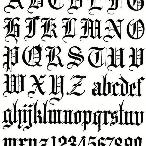 Image Details ~ Karen's Whimsy 634 Cool Alphabet Letters, Pretty Cursive Fonts, Latin Quote Tattoos, Old English Lettering, Old English Tattoo, Fonts For Tattoos, Old English Alphabet, Tattoo Fonts Alphabet, Bubble Letter Fonts