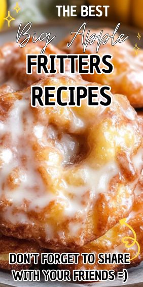 Easy Big Apple Fritters Recipe Big Apple Fritters, Apple Fritter Recipes Baked, Easy Apple Fritters Recipe, Apple Fritters Recipe, Mexican Cornbread Recipe, Best Pumpkin Pie Recipe, Cinnamon Bread Recipe, Cinnamon Glaze, Peach Dessert