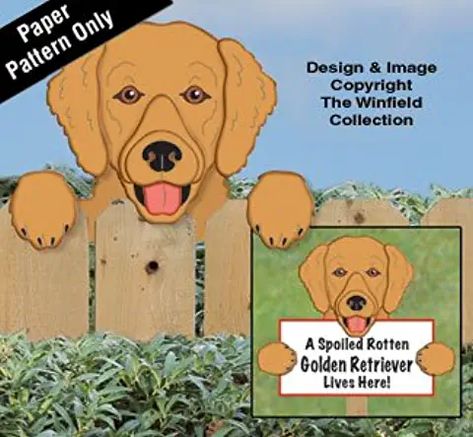 Winfield Collection, Wood Yard Art, Dog Yard, Fence Styles, Spoiled Rotten, Dog Fence, Animal Projects, Wooden Animals, Dog Signs