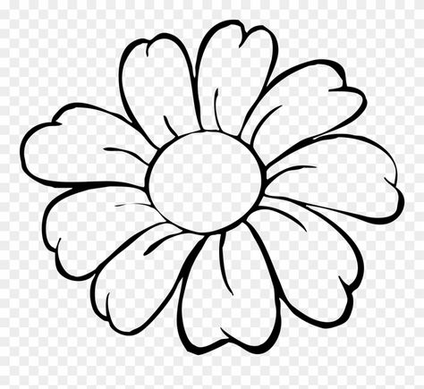 simple flower drawing - Google Search Cricket Cards, Outline Ideas, Flowers Outline, Swivel Knife, Simple Flower Drawing, Easy Flower Drawings, Diy Paintings, Flower Pattern Drawing, Book Clip Art