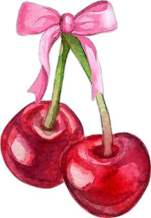 cherries with bow coquette by createbytae | Redbubble Bow Coquette, Bow Wallpaper, Red Cherry, Scrapbook Stickers, Texture Art, Pink Bow, Stretched Canvas Prints, Wall Collage, Canvas Poster