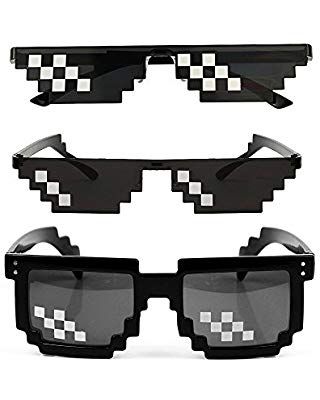 Amazon.com: Thug Life Sunglasses Pixel Gangster Gangsta Life Funny Novelty Shades Single: Clothing Thug Life Sunglasses, Steven Mcqueen, Funny Sunglasses, Funny Glasses, Party Sunglasses, 8 Bits, Sunglasses Uv Protection, Cool Sunglasses, Rectangular Sunglasses