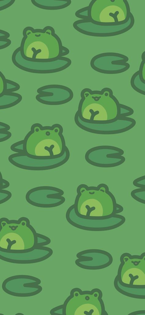 Cute Frog Wallpaper Aesthetic - Kawaii Frog Wallpaper iPhone 🐸 Cute Frog Wallpaper, Frog Wallpaper, Frog Drawing, Frog Art, Cute Frog, Cute Simple Wallpapers, Cute Doodles Drawings, Green Frog, Cute Easy Drawings