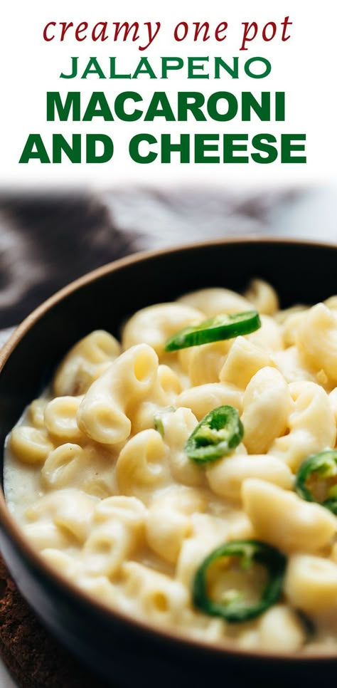 Stovetop Jalapeno Mac and Cheese is spicy, extra cheesy and pure comfort food. Perfect winter recipe for dinner, kid lunch boxes and makes for great leftovers. Made in one pot, and that sauce will remind you of jalapeno poppers #macncheese #macaroni #pasta #recipe #jalapeno #onepot #stovetop via @my_foodstory Jalapeno Mac And Cheese, Recipe For Dinner, Macaroni Pasta, Healthy Recipes Easy Snacks, Winter Dinner, Healthy Snacks Easy, Jalapeno Poppers, Pasta Recipe, Meals For Two