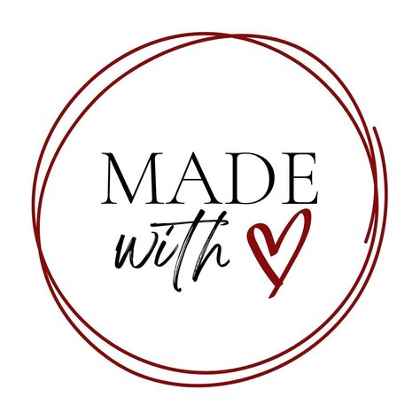 Made with Love for all your gifts and crafts! Let them know you love them <3 Made With Love Tattoo, Handmade Quotes, Logo Design Love, Birthday Presents For Friends, American Girl Doll Furniture, Hand Embroidery Patterns Free, Business Packaging, Cake Logo, Graphic Poster Art