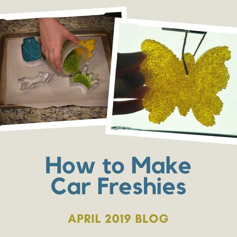 Homemade Car Air Freshener, Kangkong Recipe, Make Car Freshies, Car Freshies Diy, Freshies Diy, Ideas For Candles, Diy Car Freshies, Air Freshener Recipes, Handmade Air Freshener