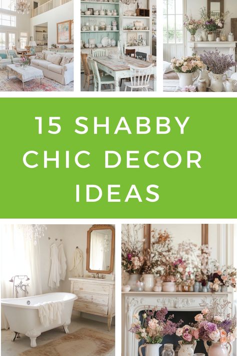 Get a stylish shabby chic look with these decor ideas. Shabby Chic Decor Ideas, Shabby Chic Christmas Decor, Shabby Chic Tablecloth, Tub Paint, Country Shabby Chic Decor, Shabby Vintage Decor, Large Antique Mirror, Shabby Chic Aesthetic, Chic Christmas Decor