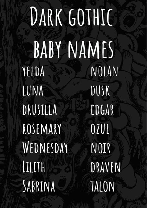 Unique diverse and aesthetic baby names girls and boys and even unisex baby names • #babyname #uniquebabyname #boybabynames #girlbabyname #unisexbabyname #babynames #uniquenames #names #baby #babyshower #germenbabynames #englishbabynames #name #pregnancy #traditionalbabynames • #frenchbabynames #babyannouncement #wallpaper #Southernbabynames #southernboynames #southerngirlnames • #Biblicalboynames #biblicalgirlnames #biblicalbabynames • #coquette #lanadelray #hippiebabynames #lastnames Gothic Gender Neutral Names, Unisex Names Aesthetic, Gothic Names Boys, Names Unisex Gender Neutral, Goth Girl Names, Gothic Girl Names, Gothic Boy Names, Dark Girl Names, Grunge Names