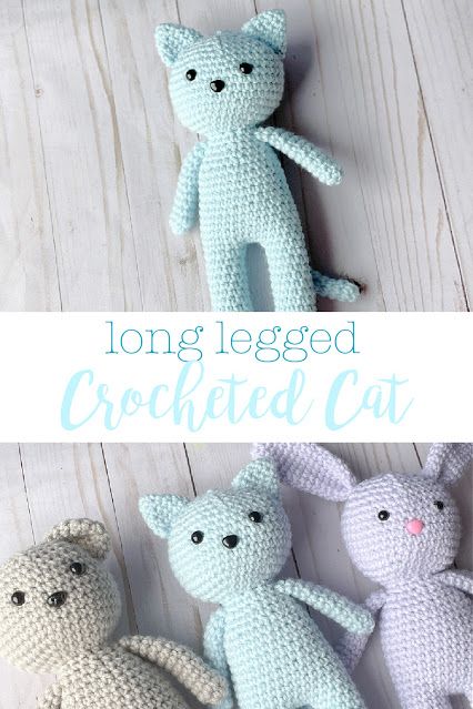 Crochet Stuffed Animals, Crocheted Cat, Crocheted Toys, Pointy Ears, Crochet Cat Pattern, Creative Crochet, Pineapple Crochet, Amigurumi Animals, Bunny And Bear