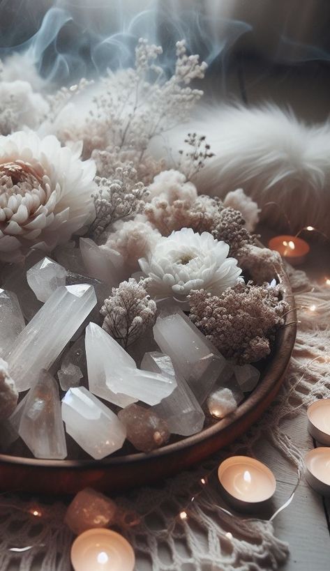 Witch's Castle, Display Crystals, Spiritual Mindset, Neutral Nature, Crystal Room Decor, Spiritual Aesthetic, Witches Castle, Crystal Background, Crystal Room