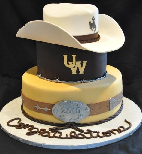 too cowboyish? Cowboy Wedding Cakes, Cowboy Hat Cake, Western Theme Cakes, Western Birthday Cakes, Birthday Cake For Men, Cowboy Birthday Cakes, Western Wedding Cakes, Cake For Men, Cowgirl Cakes