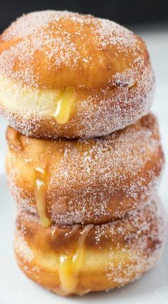 Fried Donuts, Simple Sugar, Sugar Donut, Filled Donuts, Lemon Filling, Homemade Donuts, Doughnut Recipe, Donut Recipes, Lemon Recipes