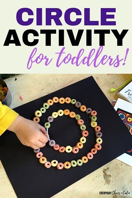 Circle Activity for Toddlers: Toddlers love to make crafts. Try this fun and engaging circle craft that uses colored cereal to help your toddler learn about circles! Circle Time Activities For Toddlers, Thanksgiving Circle Time, Circle Crafts Preschool, Circle Art Projects, Circle Activity, Shapes For Toddlers, Shape Activities Preschool, Craft For Toddlers, Circle Time Activities