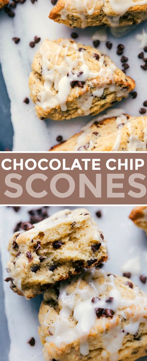 Chocolate Chunk Scones Recipe, Scones With Greek Yogurt, Easy Chocolate Chip Scones, Scones Recipe Chocolate Chip, Scones Made With Yogurt, Crunchy Scones, Scones With Yogurt, Scone Flavor Ideas, Scones Chocolate Chip