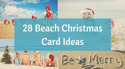 You love the beach. So how about sending out your seasonal wishes with a Christmas beach photo card? These crazy cute Christmas photos taken on the beach are inspiring and Beach Christmas Card Ideas, Beach Christmas Card Photo, Christmas Photo Card Ideas, Christmas Beach Photos, Beach Christmas Pictures, Beach Holiday Card, Photo Card Ideas, Christmas Cards Wording, Beach Christmas Card