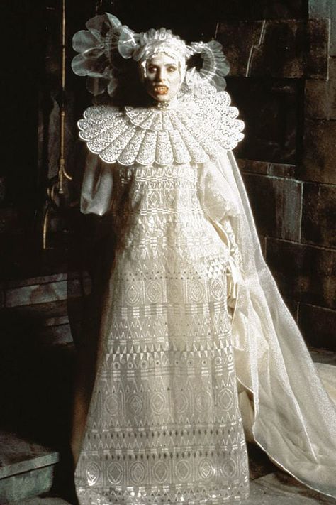 Dracula Wedding Dress, Dracula Wedding, Dracula Film, Dracula 1992, Dracula's Brides, Dracula Costume, Eiko Ishioka, Full Gown, White Goth