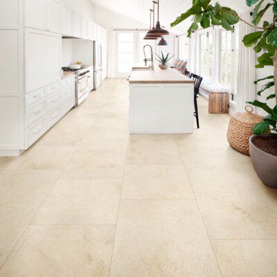 Beige Tile Floor Living Room, Beige Tile Kitchen, Cream Tile Floor, Beige Floor Tile, Tiles Living Room, Cream Tile, Marble Effect Tiles, Tile Floor Living Room, Living Room Tiles