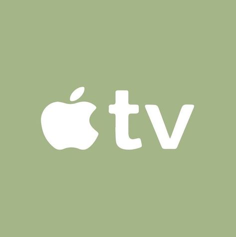 Sage Green Apple Icons, Apple Tv Icon Aesthetic, Apple Tv Icon, Apple Tv App Icon, Green App Icons Aesthetic, Tv App Icon, Enchanted Waterfall, Ipad Logo, App Icon Green