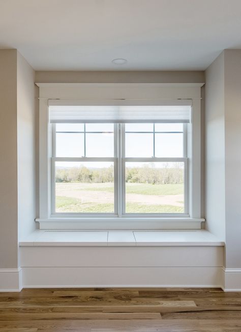 Built-in Storage Bench Under Craftsman Window - WindsorONE Built In Entryway Bench Under Window, Built In Bench Under Window, Under Window Ideas, Window Bench With Storage, Classical Craftsman, Fireplace Between Windows, Window Storage Bench, Plant Bench, Craftsman Window