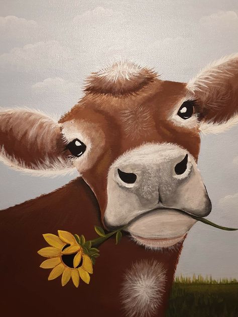 Farm Animal Painting, Farm Animal Paintings, Abstract Painting Acrylic Modern, Cow Art Print, Cow Photos, Animal Templates, Chicano Drawings, Easy Doodle Art, Cow Painting