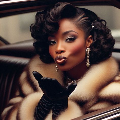 Old Hollywood Aesthetic Black Women, Old School Glamour, Old Hollywood Glamour Black Women, Harlem Nights Attire, Vintage Photoshoot Black Women, Charity Core, Vintage Glam Aesthetic, Wine Luxury, Black Hollywood Glamour