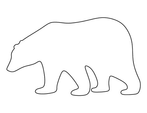 Polar Bear pattern. Use the printable pattern for crafts, creating stencils, scrapbooking, and more. Free PDF template to download and print at http://patternuniverse.com/download/polar-bear-pattern/ Felt Polar Bear Pattern, Polar Bear Outline Printable, Free Polar Bear Printables, Polar Bear Template Free Printable, Bear Template Free Printable, Polar Bear Template, Polar Bear Printable, Bear Kindergarten, Polar Bear Silhouette