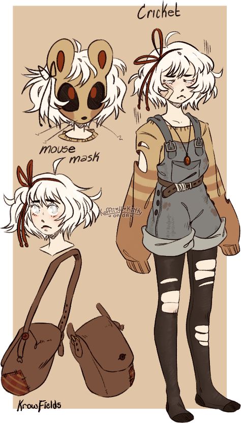 Cricket on Toyhouse Clothing For Ocs, Poofy Hair Drawing Reference, Character Outfit Design Ideas, Ironmouse Outfit, Chibi Falling Pose, Clothing Ideas For Ocs, Oversized Sweater Drawing, Botanist Character Design, Goofy Poses Reference