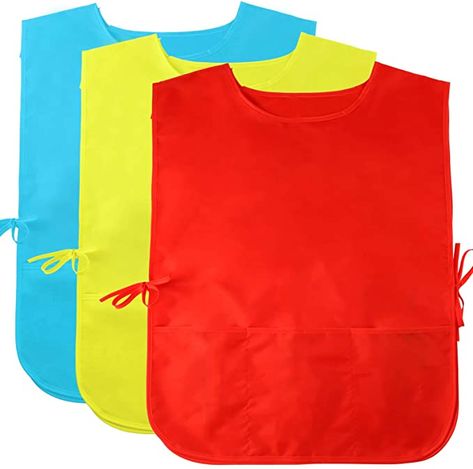 Amazon.com: Caydo 3 PCS Middle Size Art Smock for Kids, Water Resistant Children's Painting Smocks with 3 Roomy Pocket for Kids 6 to 10 Years : Toys & Games Kids Art Smock, Kids Smock, Painting Apron, Art Smock, Kids Water, Kids Items, Childrens Art, To My Daughter, Smocking