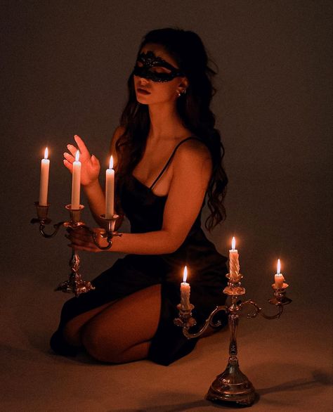 Candle Photoshoot, Fairy Photoshoot, Studio Photography Poses, Stick Photo, Halloween Photoshoot, Photo Candles, Katherine Pierce, Gothic Aesthetic, Portrait Photography Poses