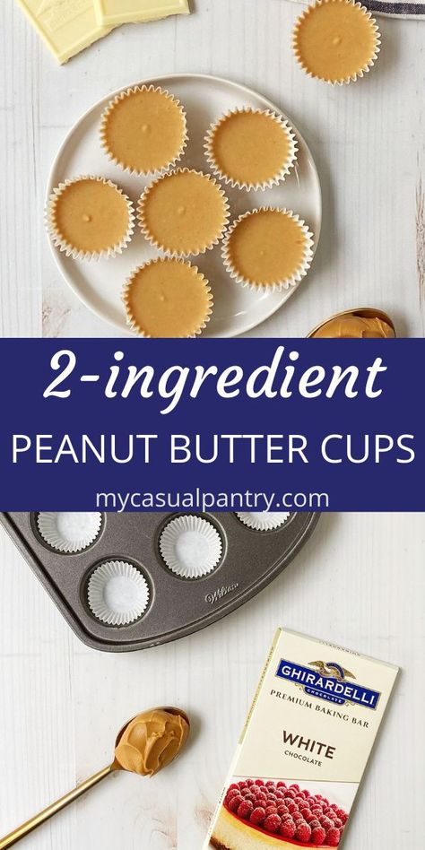 Reeses Peanut Butter Cup Recipe, Homemade White Chocolate, White Chocolate Peanut Butter, Peanut Butter White Chocolate, Peanut Butter Cups Recipe, Homemade Peanut Butter Cups, White Chocolate Fudge, White Chocolate Candy, Peanut Butter Candy