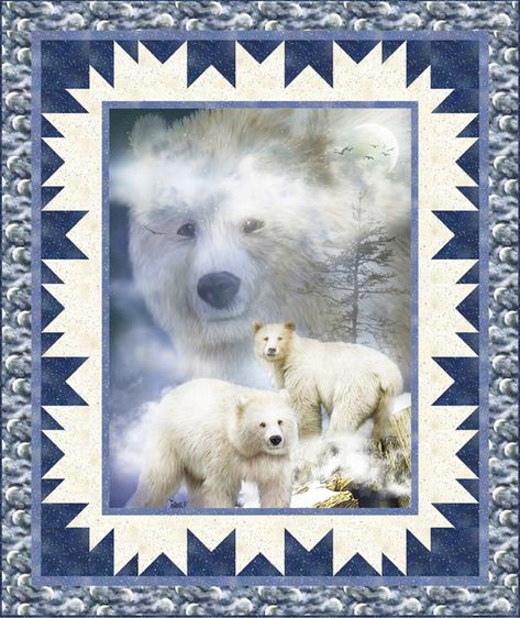 Wildlife Quilts, Qt Fabrics, Panel Quilt Patterns, Bear Quilts, Center Of Attention, Country Quilts, Quilt Border, Quilt Stores, Quilt Binding