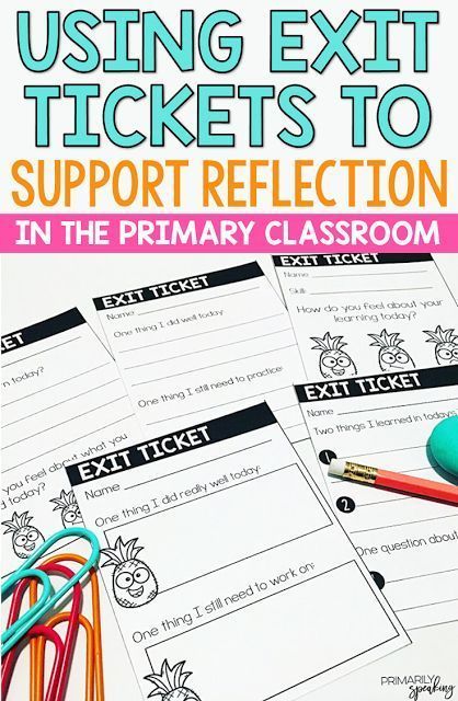 Exit tickets are a great way to encourage students to reflect on their learning. This post outlines the benefits of using exit tickets for reflection, as well as other useful tips, and these super cute (free) exit tickets. Thinking Classroom, Teaching Theatre, Exit Slips, Visible Learning, Student Reflection, Feedback For Students, Learning Support, Classroom Organisation, Core Competencies