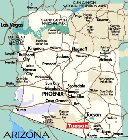 Map Of Arizona, Navajo National Monument, Sedona Travel, Arizona Map, Arizona City, Glen Canyon, Lake Mead, Lake Havasu, Printable Maps