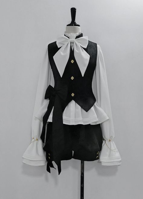 New Release: Princess Chronicles 【-The Intrepid Rabbit 2.0-】 #Ouji Lolita Vest, Blouse and Short Pants ◆ Shopping Link >>> https://lolitawardrobe.com/princess-chronicles-the-intrepid-rabbit-20-ouji-lolita-vest-blouse-and-short-pants_p8029.html Princess Chronicles, Punk Store, Ouji Fashion, Shopping Link, Style Types, Vest Blouse, Punk Clothing, Old Fashion Dresses, Gothic Vintage