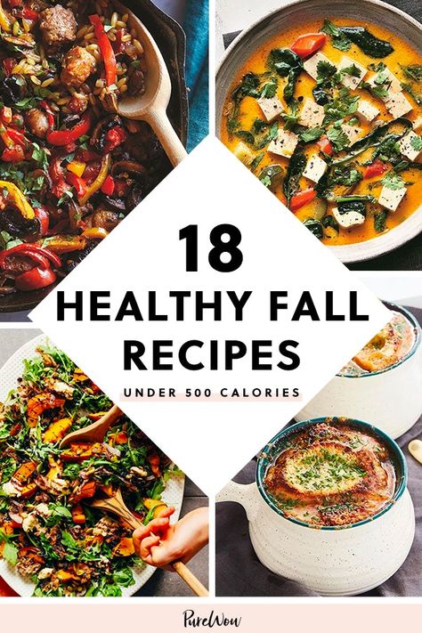 Easy Healthy Fall Meal Prep, Fall Diet Recipes, Fall Vegetarian Recipes Lunch, Plant Based Fall Dinner Recipes, Dinners 500 Calories Or Less, Healthy Autumn Crockpot Recipes, Fall Healthy Lunch, Healthy Fall One Pot Meals, Lowfat Fall Recipes