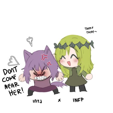 Infp Intj Relationship Fanart, Intj X Infp Love, Infp X Intj Fanart, Infp Intj Relationship, Infp X Intj, Infp Fanart, Mbti Ships, Infp Relationships, Intj T