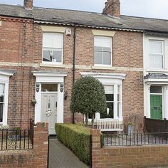 Look around this beautifully light and neutral home in County Durham | Ideal Home Cottage Style Porch, Terraced House Exterior, Terraced House Interior, Small Terraced House, Terrace House Interior, Edwardian Terrace House, Terrace House Exterior, Terrace Interior, Log Cabin Exterior