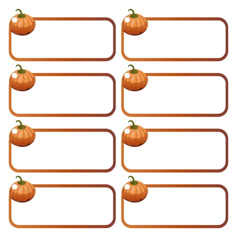 Pumpkin Labels Free Printable, Fall Name Tags Free Printable, Cubby Tags Preschool, Pumpkin Name Tags, Fall Name Tags, Turkey Outline, Preschool Name Tags, Name Tags Printable, Cubby Labels