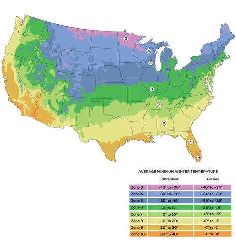 USDA Plant Hardiness Zone Map - Garden Chronicle Growing Zones Map, Planting Zones Map, Plant Hardiness Zone Map, White Flower Farm, Zone 7, Plant Zones, Zone 9, Plant Catalogs, Plant Labels