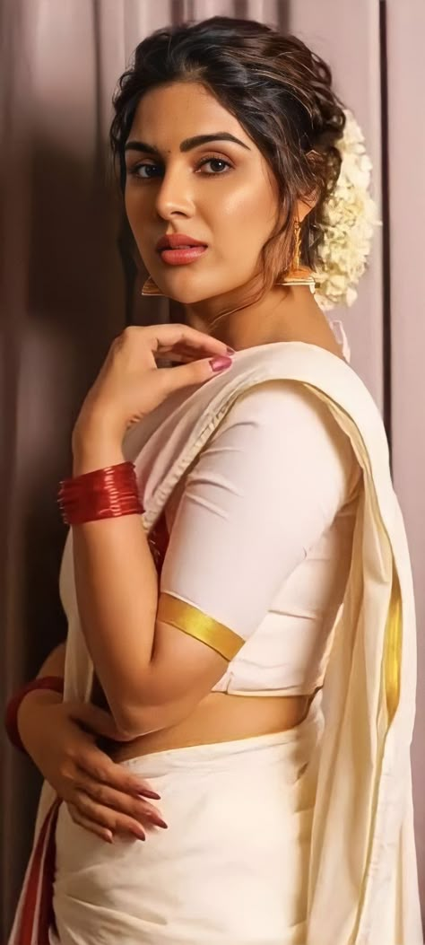 Samyukta Menon, Samyuktha Menon, Beautiful Dresses For Women, Actress Pics, Indian Actress Hot Pics, Indian Beauty Saree, Saree, White