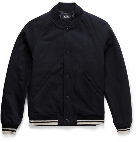 APC cotton wool blend varsity Designer Coats, Designer Menswear, Designer Shirts, Jackets For Men, Brand Me, Bomber Jackets, Fashion For Men, Men's Coats And Jackets, Coats And Jackets