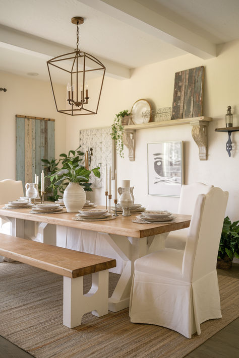 Gorgeous White Dining Rooms White House Dining Room, White Dining Rooms, White Dining Room Ideas, Coastal Hamptons Style, Provincial Home, Coastal Hamptons, Hampton Style, Sunroom Decorating, House Dining Room