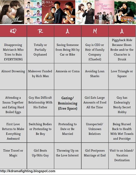 Kdrama Bingo! So True!    #kdramahumor #kdramafighting Drama Plot Ideas, Kdrama Bingo, Drama Fever, Watch Korean Drama, Kdrama Memes, Drama Ideas, Korean Shows, Kdrama Funny, Bingo Board