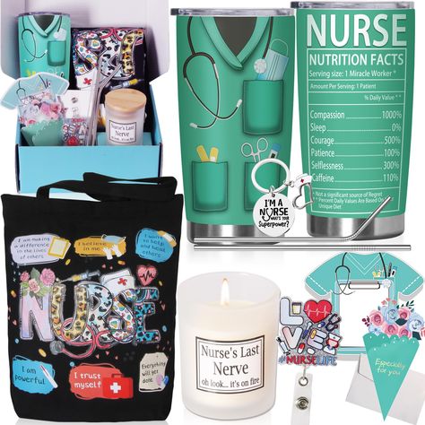 PRICES MAY VARY. 💖【Great Gift Box For Nurses】: These meaningful and useful nurse gifts are all designed to be gift ready in a beautiful box! Great for nurse graduation, nurses week, nurse practitioner, registered nurse, nurse birthday, nurse appreciation, student nursing, school nurse, end of year nurse, new nurse, rn nurse, nurse preceptor, thank you, nurse gag, retired nurse, mother's day nurse, labor and delivery nurse or student nurse. 💖【Practical & Usable Gifts】: This black cotton canvas Nurses Day Gift Ideas Diy, Nursing Basket, Nurse Nutrition Facts, Nurse Preceptor, Lavender Candles, Nurse Accessories, Nurse Birthday, Retired Nurse, Nurse Practitioner Gifts