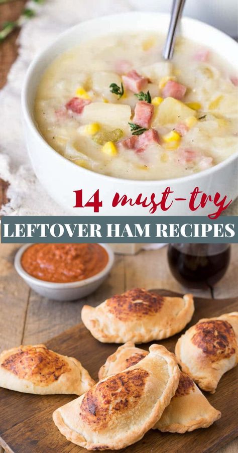 Leftover Ham Recipes Casseroles, Recipes With Cooked Ham, Soups And Sandwiches, Healthy Ham, Smoked Ham Recipe, Exciting Salads, Thanksgiving Ham, Ham And Cheese Quiche, Ham And Potato Soup