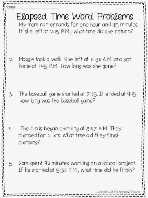 Fun with Elapsed Time and a Freebie - The Applicious Teacher 3rd Grade Time Activities, Time Problems Grade 3, 3rd Grade Elapsed Time, Time Word Problems 3rd Grade, Elapsed Time Worksheets Grade 3, Elapsed Time Activities 3rd Grade, Teaching Elapsed Time 3rd Grade, Elapsed Time 3rd Grade, Elapsed Time Activities