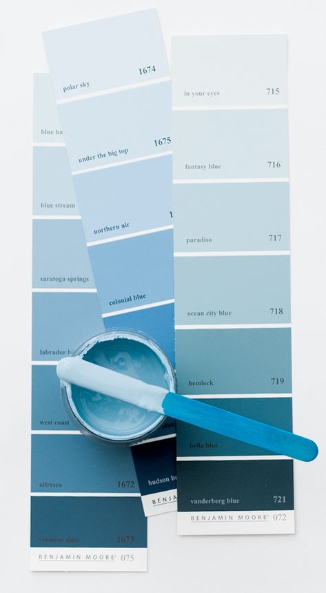 “My favorite blue paint color is Blue Nile by Sherwin-Williams. I’m a water sign and am always drawn to it. The color embodies soothing and intense qualities just like the ocean. It’s perfect—not too blue and not too green.” ~Christy Dillard, Dillard Design Light Sky Blue Paint, Polar Sky Benjamin Moore, Light Color Wall Paint, Sky Blue Paint Colors For Bedroom, Beach Blue Paint Colors, Sky Blue Wall Paint, Blue Paint Samples, Sky Blue Room, Blue White Room