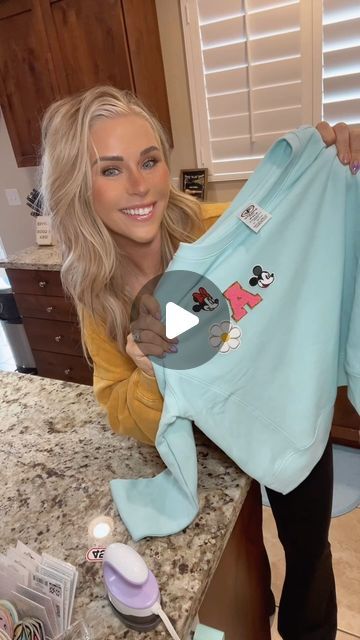 Kylie ochsenbein on Instagram: "DIY Disney pullover for under $10 #disney #diy #jersey #disneyland #utah #sahm" Disney Christmas Sweatshirts Diy, Disney Chenille Patch Sweatshirt, Chenille Patch Sweatshirt Diy, Diy Disney Sweatshirts Patches, Disney Patch Sweatshirt, Diy Disney Sweatshirts, Diy Patch Sweatshirt, Patch Sweatshirt Diy, Christmas Sweatshirts Diy