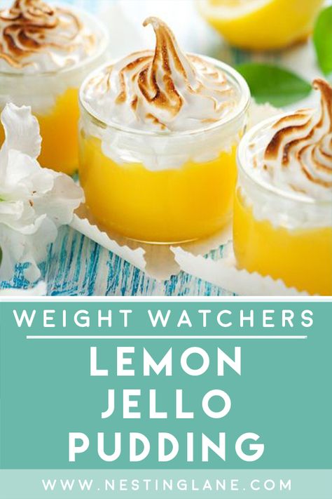 Weight Watchers Lemon Jello Pudding Recipe. An easy and refreshing guilt-free dessert. Made with sugar-free vanilla pudding mix, sugar-free lemon gelatin, water, and fat-free cool whip. Quick and easy 15 minute recipe. This is a great option for summer. Customize this recipe by using your favorite flavor of sugar-free gelatin. Fat free, low carb, low sodium, and low calorie. This dessert is the perfect treat. MyWW Points: 1 Blue Plan and 1 Green Plan, 1 WW Freestyle Points and 1 Smart Point. Low Carb Low Sodium, Jello Pudding Recipes, Ww Deserts, Sugar Free Vanilla Pudding, Low Cal Dessert, Low Fat Desserts, Jello Dessert Recipes, Low Carb Low Calorie, Low Sugar Desserts